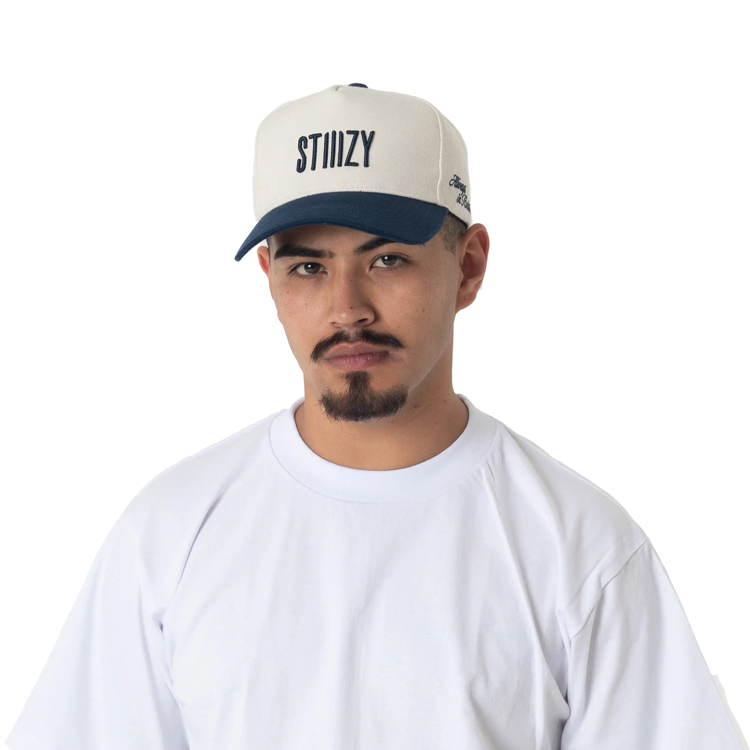STIIIZY AIR SNAPBACK HAT - CREAM & NAVY - Image 3