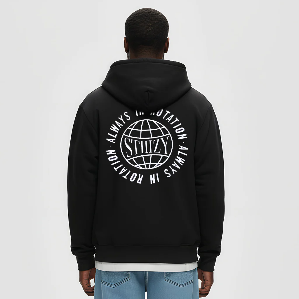 STIIIZY Heavy Hooded Work Jacket - Black - Image 4
