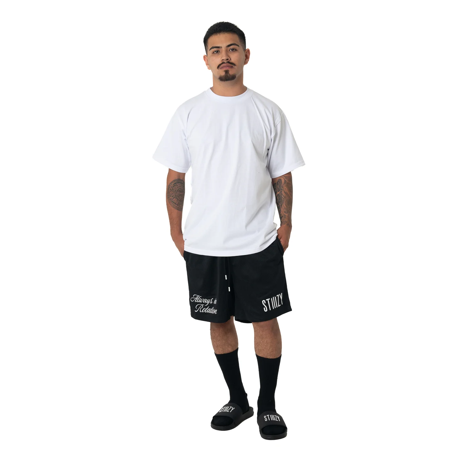 STIIIZY Mesh Basketball Shorts - Black - Image 4