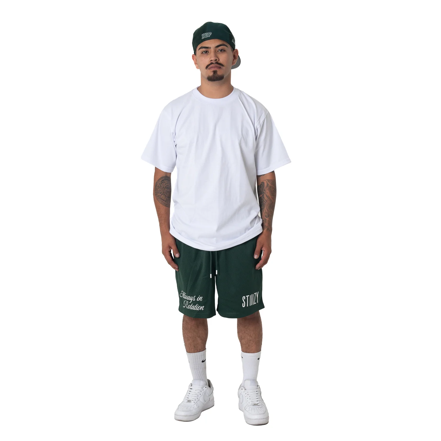 STIIIZY Mesh Basketball Shorts - Green - Image 4