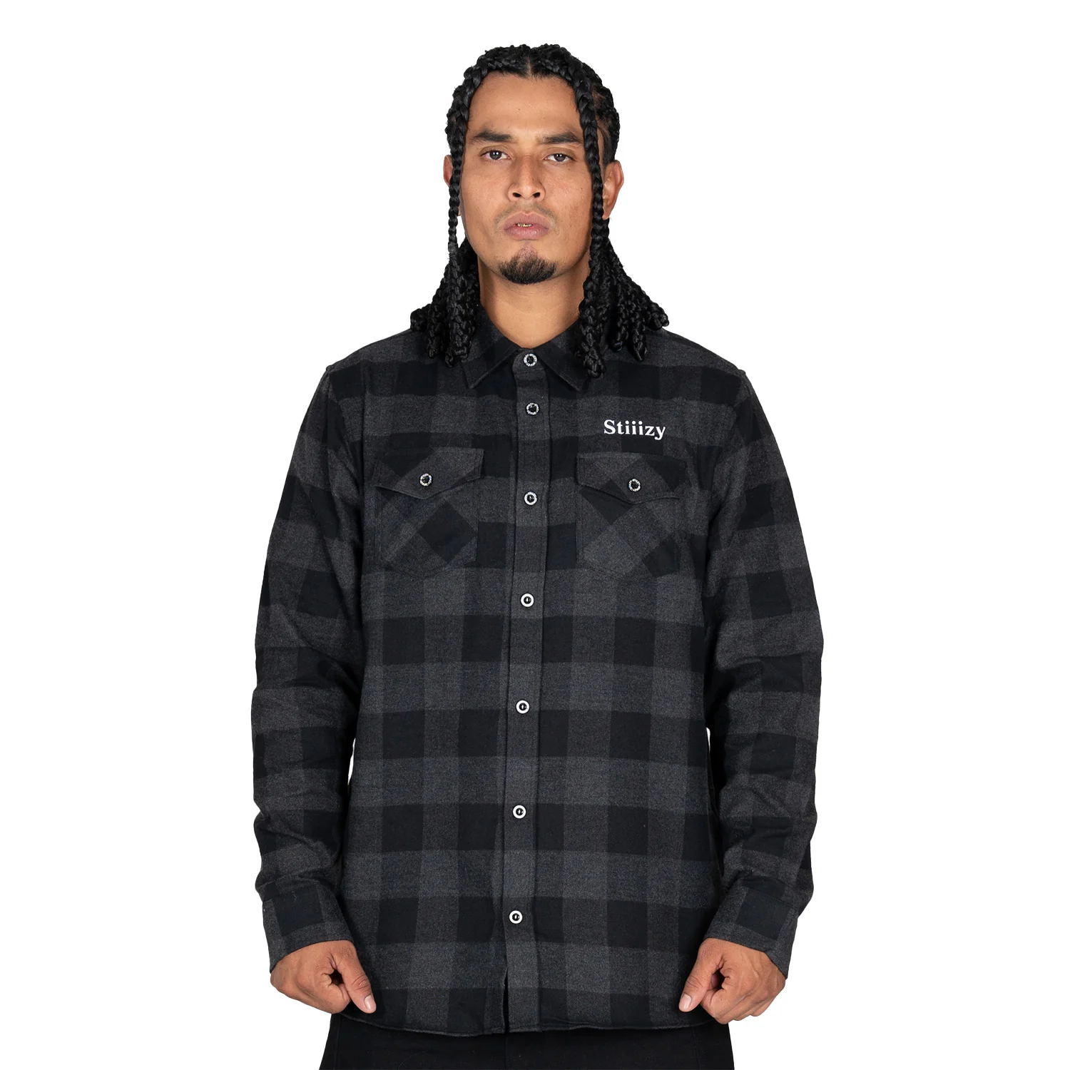 STIIIZY Plaid Flannel - Black - Image 5
