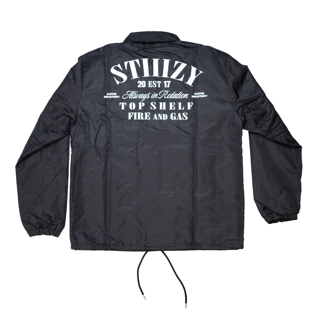 STIIIZY Coaches Windbreaker Jacket - Black - Image 3