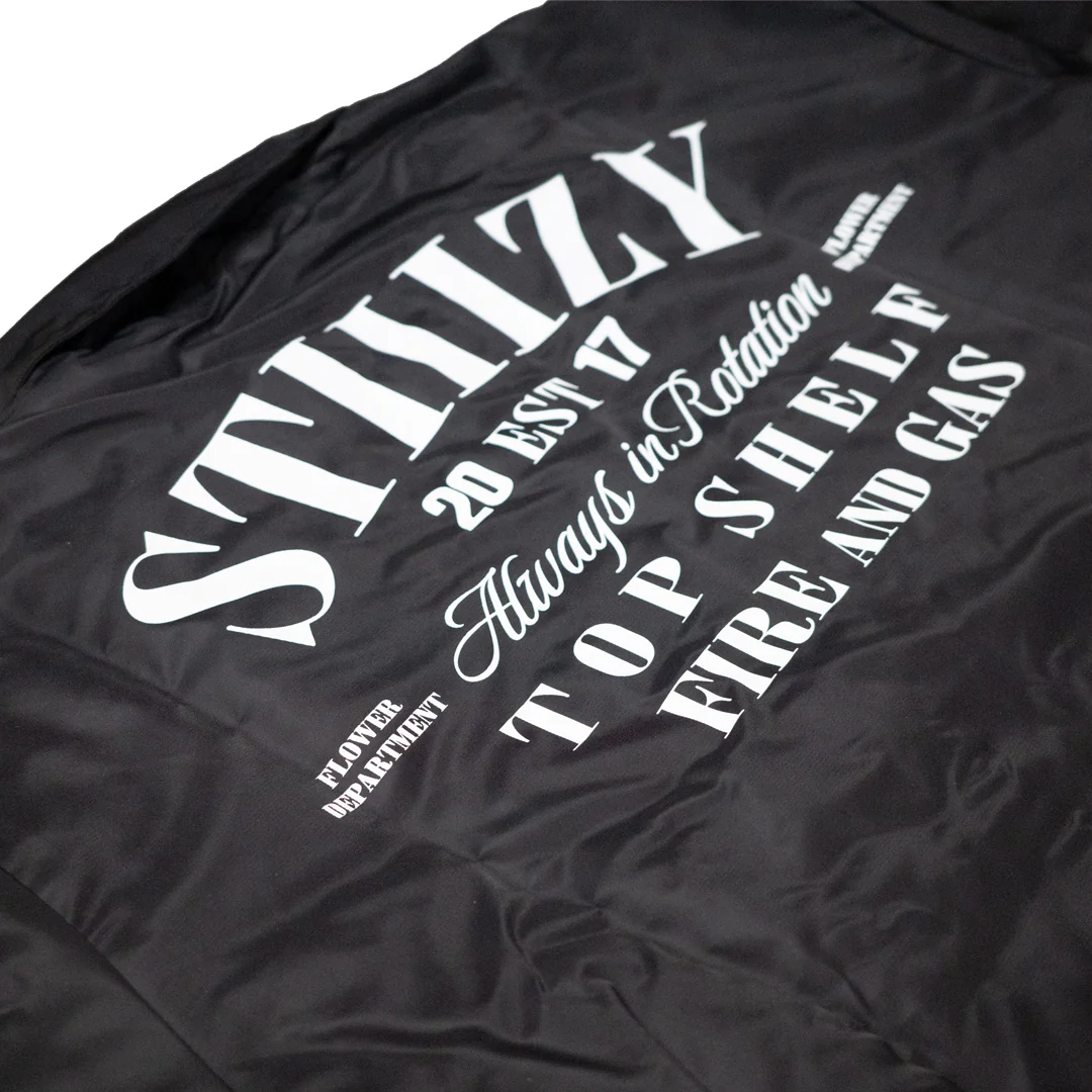 STIIIZY Coaches Windbreaker Jacket - Black - Image 4