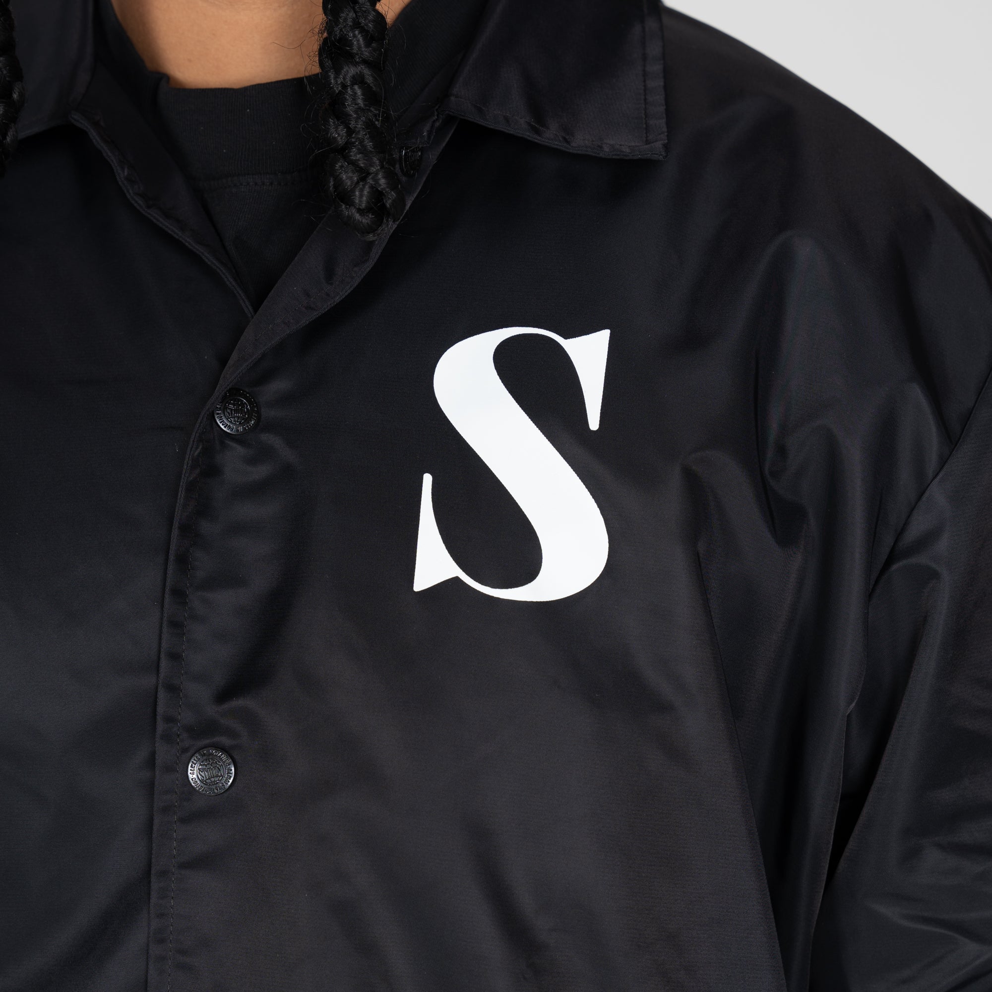 STIIIZY Coaches Windbreaker Jacket - Black - Image 5