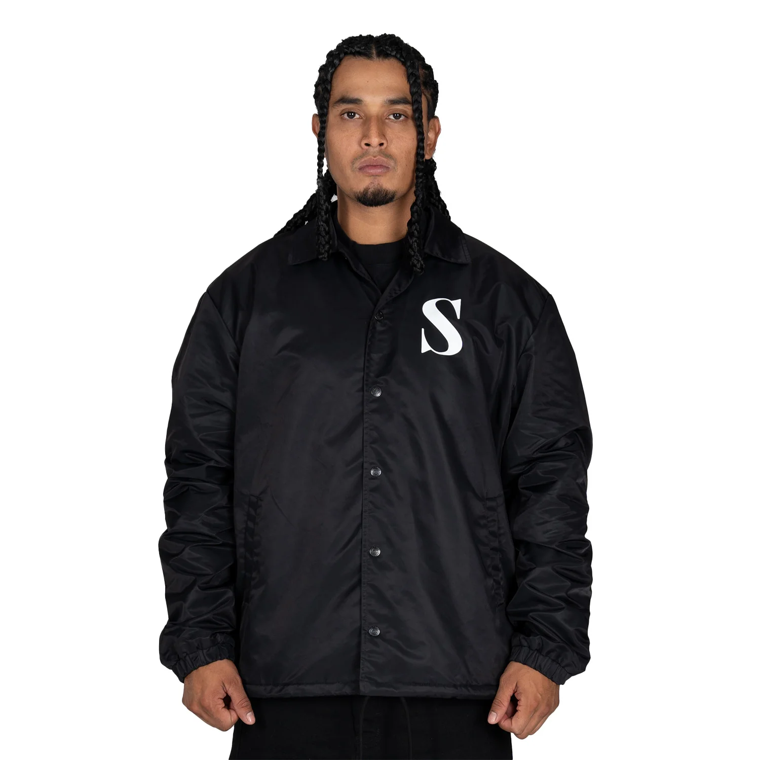 STIIIZY Coaches Windbreaker Jacket - Black - Image 6