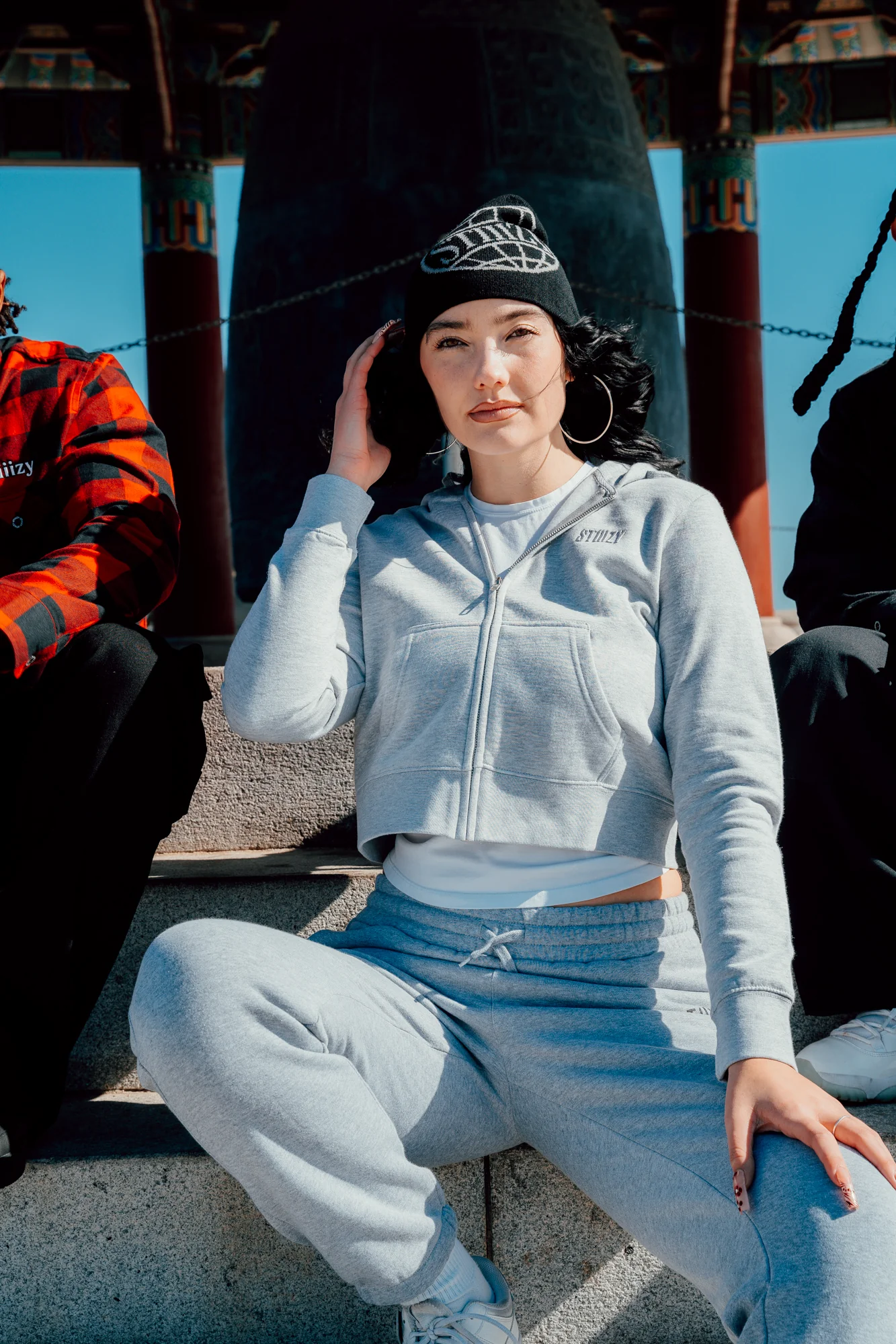 STIIIZY Women's Cropped Hoodie - Grey - Image 3